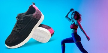 ЛЕГКАЯ ЖЕНСКАЯ СПОРТИВНАЯ ОБУВЬ ДЛЯ БЕГОВОГО ФИТНЕСА размер 41