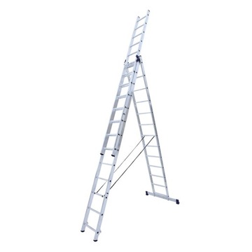 Drabina Rozsuwana 3-Elementowa 3X11 Szczebli, Stabiilizator 700DR33