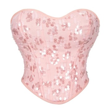 New Fashion Sequin Overbust Corset Tops Vest Plast