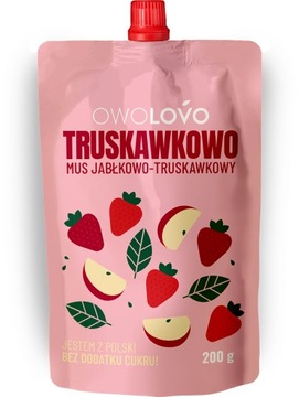 OWOLOVO Mus jabłkowo-truskawkowy 200g