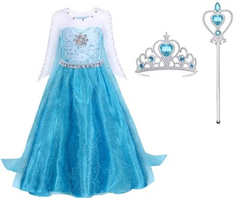 ELSA STRÓJ SUKIENKA KSIĘŻNICZKA ELZA FROZEN 140 XL