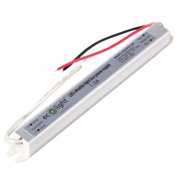 ZASILACZ MEBLOWY SLIM do LED IP20 12V DC 1,5A 18W