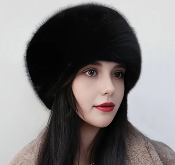 ШАПКА ЖЕНСКАЯ ЗИМНЯЯ, ТЕПЛАЯ МЕХОВАЯ, МОДНАЯ, ЭЛЕГАНТНАЯ МЕХОВАЯ ВЕРХНЯЯ