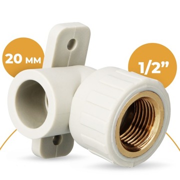 КОЛЕНО PP-R 20x1/2 GW 90 СВАРНАЯ ПОДВЕСКА Колено Соединитель СОЕДИНИТЕЛЬ ВОДЯНОЙ ТРУБЫ