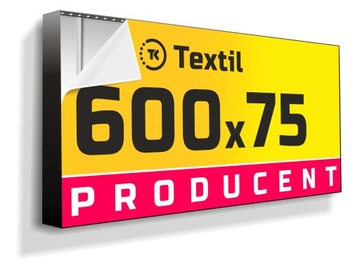 Kaseton reklamowy LED TEXTIL 600x75cm