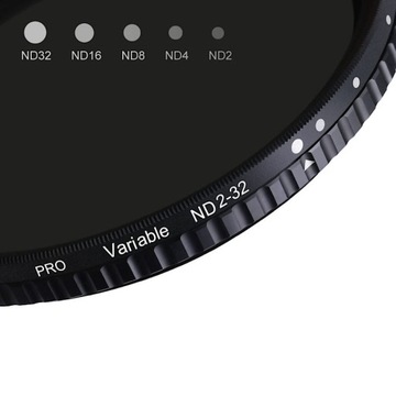 СЕРЫЙ РЕГУЛИРУЕМЫЙ ФИЛЬТР ND2-ND32 86MM KF CONCEPT