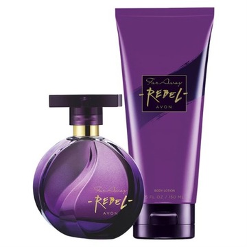 AVON Zestaw Far Away Rebel Perfumy + Balsam 150 ml