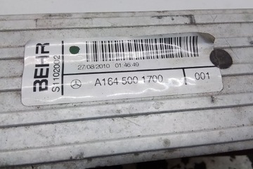CHLADIČ INTERCOOLER MERCEDES-BENZ M (W164) A1645001700 3.0L DIESEL 155KW