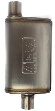 TŁUMIK ŚRODKOWY SPORTOWY 63-mm NA PRZELOCIE V6 V8 ASYMETRYCZNY RBS 2,5-CALE