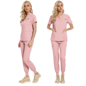 Nowy Damski Uniform Komplet Medyczny Koszulka Spodnie Różne Kolory R.XS-XXL