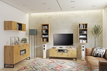 Meble Industrialne MODERN Zestaw 5 metal, dwa kol