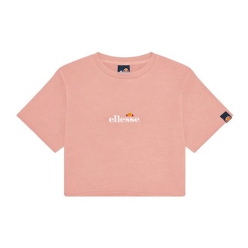 Koszulka ELLESSE damska crop t-shirt różowy krótki luźny EU 40