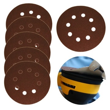 KRĄŻEK ŚCIERNY PAPIER NA RZEP DO SZLIFIERKI OSCYLACYJNEJ 125mm gr180 5 szt.