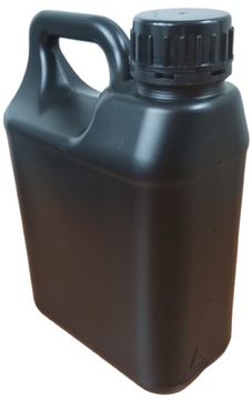 Kanister 1L czarny + nakrętka czarna HDPE na wodę chemię płyny