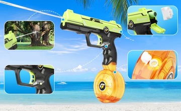 ЭЛЕКТРИЧЕСКИЙ ВОДЯНОЙ ПИСТОЛЕТ ДЕТСКИЙ, АВТОМАТИЧЕСКИЙ, 2 АККУМУЛЯТОРНЫХ МАГАЗИНА