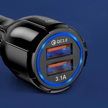 АВТОМОБИЛЬНОЕ ЗАРЯДНОЕ УСТРОЙСТВО БЫСТРАЯ МОЩНАЯ БЫСТРАЯ ЗАРЯДКА QC 2X USB 3.0 МОЩНОСТЬ 35 Вт 24 В
