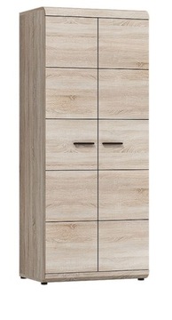 Dwudrzwiowa szafa Nilo 80 cm dąb sonoma półki drążek