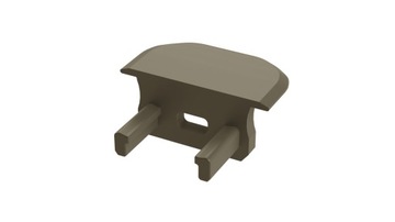 Боковая заглушка из нержавеющей стали для встраиваемого профиля LUMINES B для гипсокартонных плит.