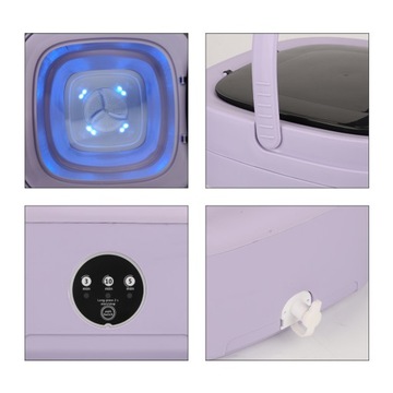 ПОРТАТИВНАЯ МИНИ-СКЛАДНАЯ СТИРАЛЬНАЯ МАШИНА ОБЪЕМОМ 11 Л СО СЛИВНОЙ КОРЗИНОЙ, ВОЗМОЖНОСТЬ ПУТЕШЕСТВИЯ