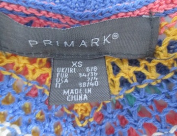 Primark ażurowa szydełkowa sukienka vintage XXS XS jak NOWA