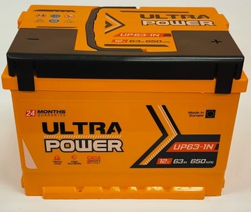 Akumulator Ultra Power 63Ah 650A Megatex