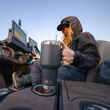 YETI Rambler Соломенная чашка на 35 унций, с вакуумной изоляцией, сталь