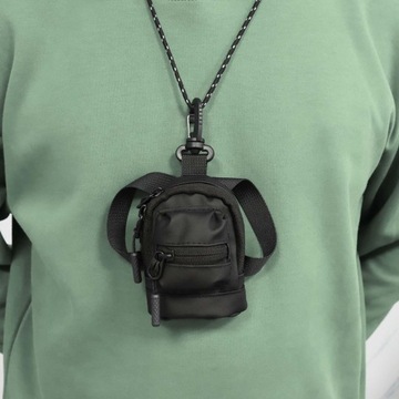 Дорожная сумка на шею, подвеска на плечо с ремешком, прочная карта, черный цвет