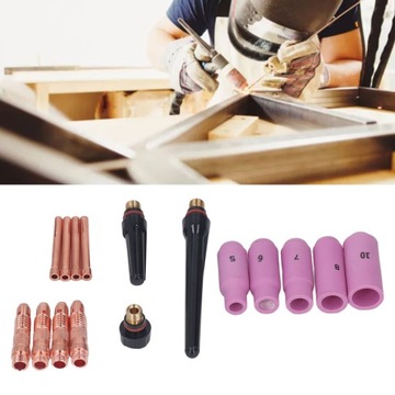 16PCS TIG WELIDE TORCH AKCESORIA ZESTAWY MIPOWY CERMICZNE PLASMA 0Q