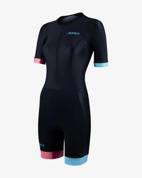 Zone3 damski strój triathlonowy Activate Black/Neon [Rozmiar M]