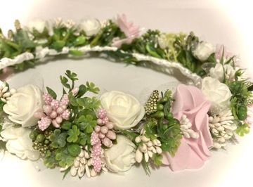 Венок для причастия, кремово-розовый венок для причастия