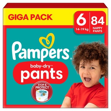 Pieluchomajtki Pampers Pants Baby-Dry Rozmiar 6 84 szt.