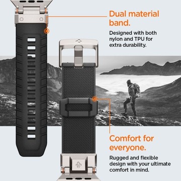 Spigen DuraPro Armor - Ремешок для Apple Watch 42/44/45/49 мм (черный)