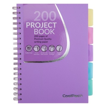 KOŁOZESZYT B5 200 stron COOLPACK pastel fiolet