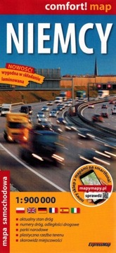 NIEMCY 1:900 000 MAPA LAMINOWANA SAMOCHODOWA DROGOWA EXPRESSMAP