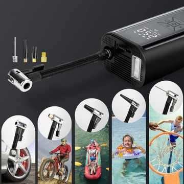 ЭЛЕКТРИЧЕСКИЙ НАСОС 150PSI ДЛЯ АВТОМОБИЛЬНЫХ ШИН, ВЕЛОСИПЕДОВ, МОТОЦИКЛОВ И МЯЧЕЙ