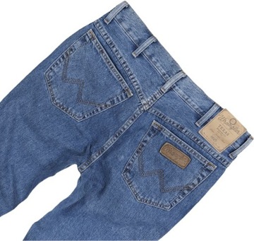 WRANGLER TEXAS SPODNIE jeansy stonewash W32 L36