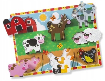 Drewniane Puzzle Zwierzęta na Farmie MELISSA
