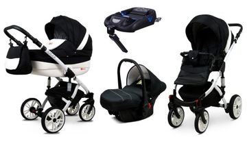 BabyLux Wózek 4w1 dziecięcy Lilly + baza Isofix
