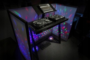 Штатив PRO DJ STAND, регулируемый, передвижной + складной экран, 4 панели из лайкры