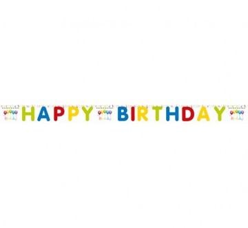 Girlanda papierowa Happy Birthday Streamers Party