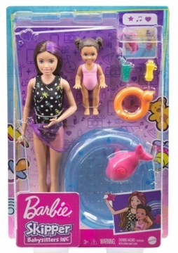 Barbie Opiekunka z Basenem i Bobaskiem GRP39