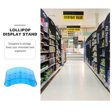 PRZEZROCZYSTY WSPORNIK PÓŁKI NA BIURKO LOLLIPOP CANDY