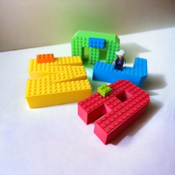 KAJAWIS Стоячие буквы 3D буквы в стиле LEGO XL украшения для комнаты Имя БИО