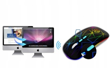 БЕСШУМНАЯ БЕСПРОВОДНАЯ МЫШЬ BLUETOOTH С ПОДСВЕТКОЙ, БЕСКЛИКАЛЬНАЯ ДЛЯ НОУТБУКОВ, TYPE-C
