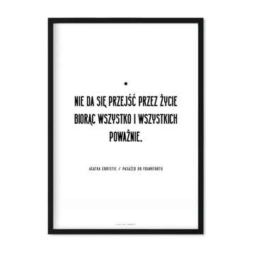 Plakat A4 Cytat Napis Motto Życie Inspiracja Obraz
