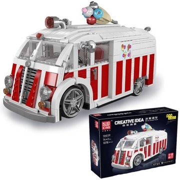 KLOCKI MOULD KING 10039 DUŻY ZESTAW KLOCKÓW ICE CREAM TRUCK 1078 ELEMENTÓW