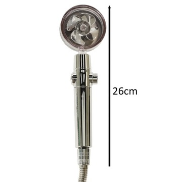 Душевая трубка с турбинным шлангом, регулируемая, серебристая VIP SET