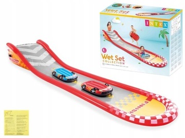 ŚLIZGAWKA WODNA RACING FUN ŚLIZG TOR INTEX 57167