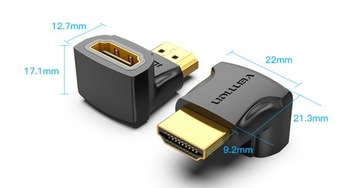 УГОЛ НИЖНЕГО АДАПТЕРА СКЛАДНОЙ АДАПТЕР HDMI 2.0 4K 60 Гц 90 ГРАДУСОВ