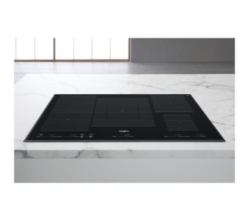 Индукционная плита Whirlpool WT1090BA, 90 см, 5 половинных слайдеров управления питанием, 6 чувств